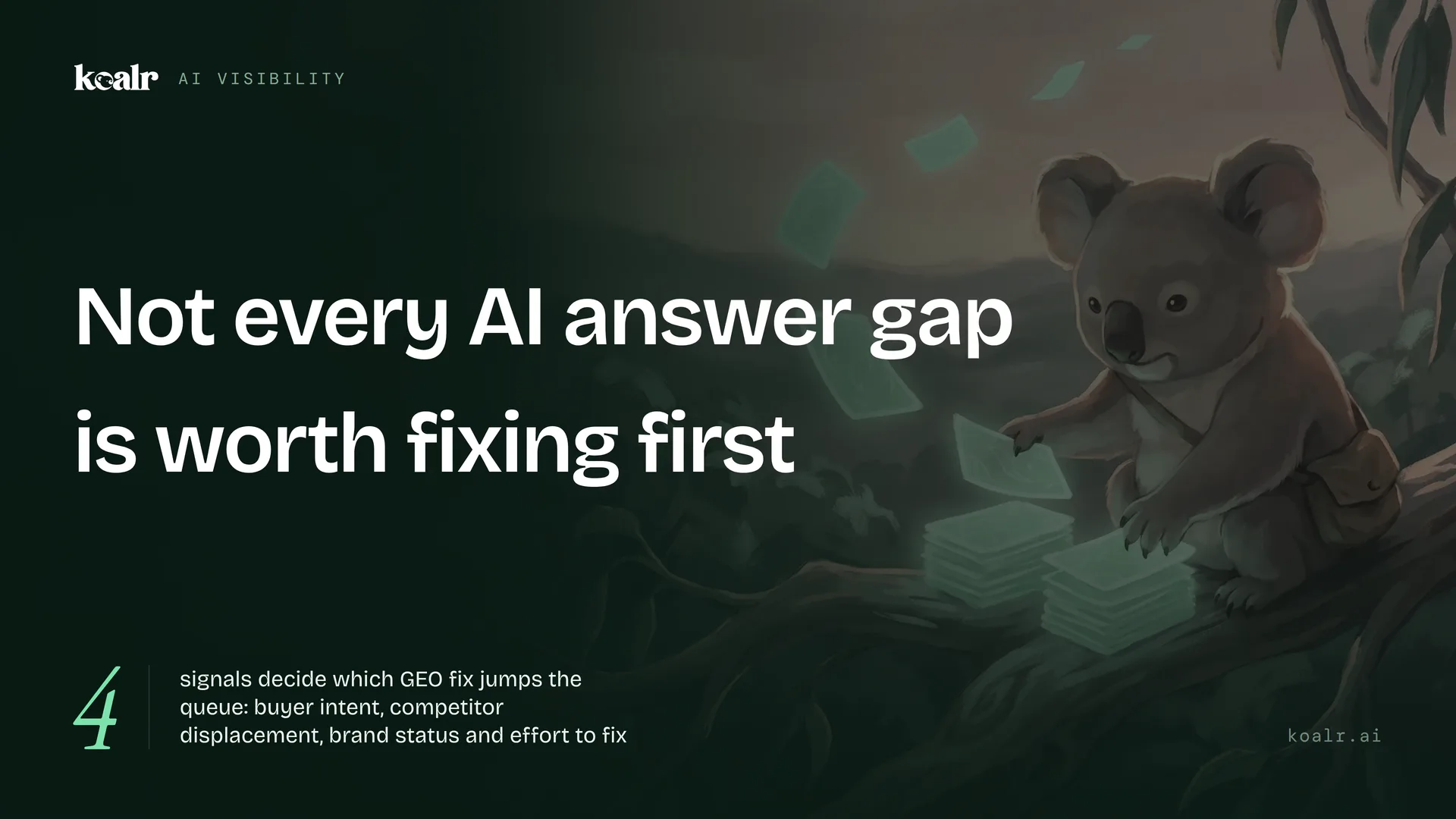 GEO Triage: What to Fix First